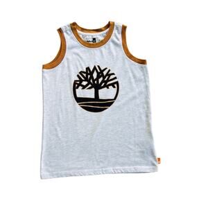Timberland Boy's Size 8 Gray Sleeveless Logo Tank